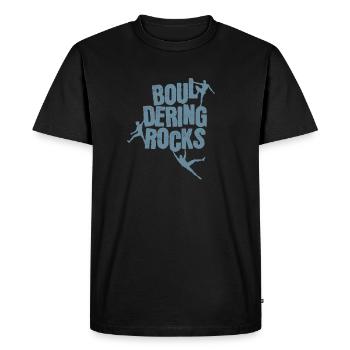Bouldering Rocks Bouldering Climbing Hobby - Men's Premium Organic T-Shirt - black - Front - Nico (187cm)
