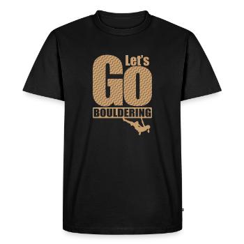 Let's go Bouldering Hobby Climbing Endurance - Men's Premium Organic T-Shirt - black - Front - Nico (187cm)