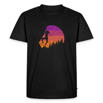 Climbing Hobby Fitness Bouldering Sport - Men's Premium Organic T-Shirt - black - Front - Nico (187cm)
