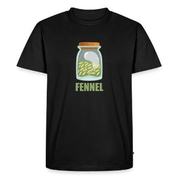 Saveur d’épices au fenouil cuisine - T-shirt Premium bio Homme - noir - Devant - Nico (187cm)