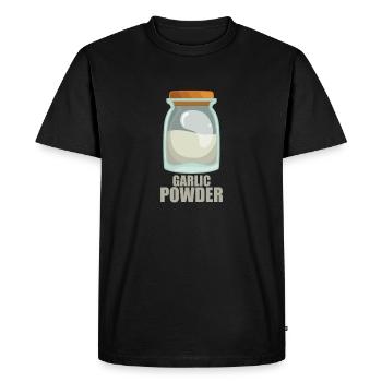 Garlic Powder Spice Taste Food Cooking - Men's Premium Organic T-Shirt - black - Front - Nico (187cm)