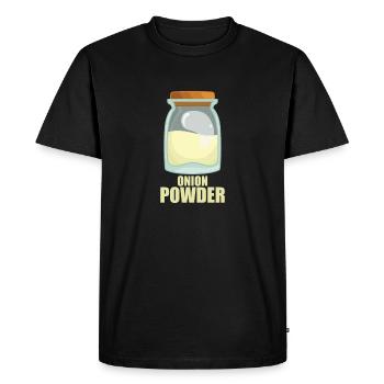 Oignon poudre épice goût cuisine - T-shirt Premium bio Homme - noir - Devant - Nico (187cm)