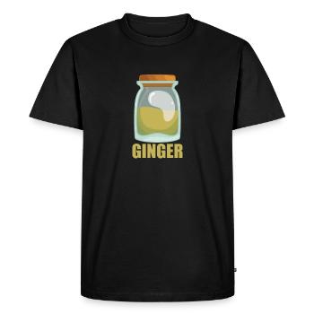 Ginger Spice Taste Food Cooking - Men's Premium Organic T-Shirt - black - Front - Nico (187cm)