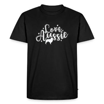 Love Aussie Australian Shepherd Dog - Men's Premium Organic T-Shirt - black - Front - Nico (187cm)