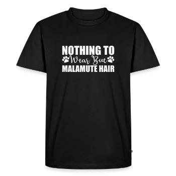 Rien à porter que des cheveux Malamute d’Alaska - T-shirt Premium bio Homme - noir - Devant - Nico (187cm)