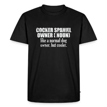 Cocker Spaniel Owner plus cool qu’un chien normal - T-shirt Premium bio Homme - noir - Devant - Nico (187cm)