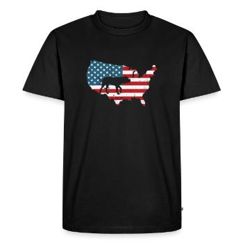 Bulldog America USA Race de chien de compagnie - T-shirt Premium bio Homme - noir - Devant - Nico (187cm)