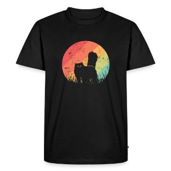 Chat persan Race d’animal de compagnie Chat domestique - T-shirt Premium bio Homme - noir - Devant - Nico (187cm)