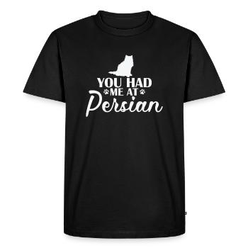 Tu m’as eu chez Persian Cat Breed Domestic Cat - T-shirt Premium bio Homme - noir - Devant - Nico (187cm)