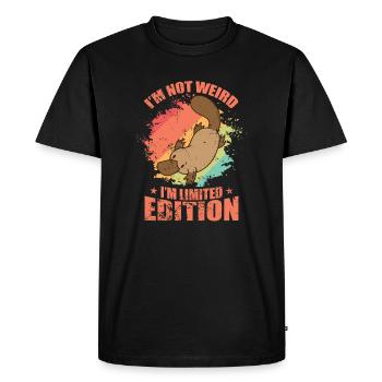 Je ne suis pas bizarre Je suis Ornithorynque en édition limitée - T-shirt Premium bio Homme - noir - Devant - Nico (187cm)