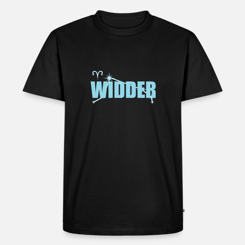 Widder Sternzeichen Aries Sternbild - Männer Premium Bio T-Shirt - Schwarz
