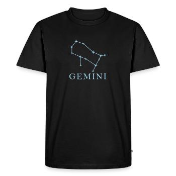 Star constellation Zodiac sign Gemini - Men's Premium Organic T-Shirt - black - Front - Nico (187cm)