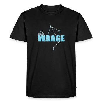 Signe du zodiaque Balance Constellation Balance - T-shirt Premium bio Homme - noir - Devant - Nico (187cm)