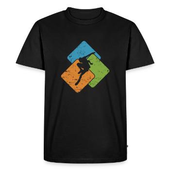 Parkour Fitness Sport Jump Training - Men's Premium Organic T-Shirt - black - Front - Nico (187cm)
