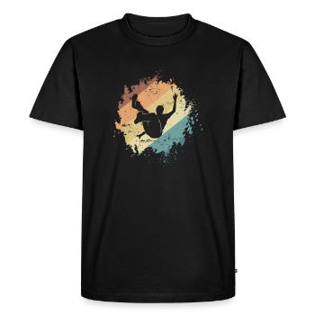 Artistic Jump Parkour Jump Sport Training - Men's Premium Organic T-Shirt - black - Front - Nico (187cm)