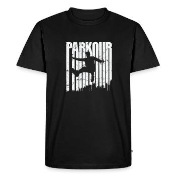 Parkour Sport Training Fitness - Men's Premium Organic T-Shirt - black - Front - Nico (187cm)