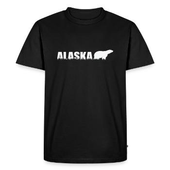 Alaska Bear États-Unis Amérique État - T-shirt Premium bio Homme - noir - Devant - Nico (187cm)
