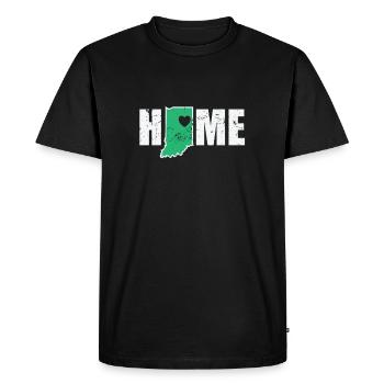 Indiana Home USA America State - Men's Premium Organic T-Shirt - black - Front - Nico (187cm)