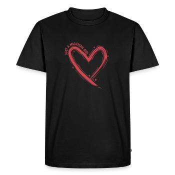 Michigan Just a Michigan Girl USA Amérique - T-shirt Premium bio Homme - noir - Devant - Nico (187cm)