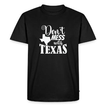 Ne plaisantez pas avec Texas USA Amérique - T-shirt Premium bio Homme - noir - Devant - Nico (187cm)