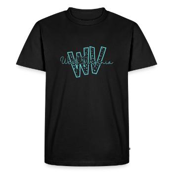 Virginie-Occidentale WV Letters USA Amérique - T-shirt Premium bio Homme - noir - Devant - Nico (187cm)