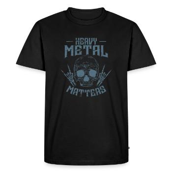 Heavy Metal Matters Bone Skull Music - T-shirt Premium bio Homme - noir - Devant - Nico (187cm)