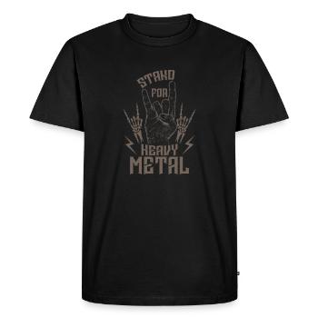 Stand for Heavy Metal Music Band Genre - Men's Premium Organic T-Shirt - black - Front - Nico (187cm)