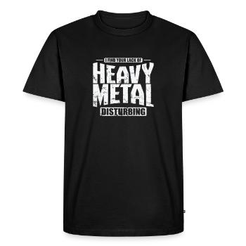 Heavy Metal Disburbing Music Band Genre - Men's Premium Organic T-Shirt - black - Front - Nico (187cm)