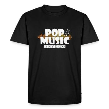 Pop Music is my Drug R'n'B Singer Stars - Men's Premium Organic T-Shirt - black - Front - Nico (187cm)