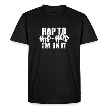 Du rap au hip-hop Je suis dedans Genre musical Rap - T-shirt Premium bio Homme - noir - Devant - Nico (187cm)