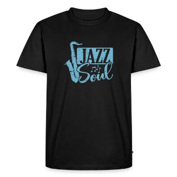 Jazz Soul Musique Saxophone Blues et Soul - T-shirt Premium bio Homme - noir - Devant - Nico (187cm)