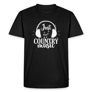 Just Country Music USA Amérique Cowboys - T-shirt Premium bio Homme - noir - Devant - Nico (187cm)