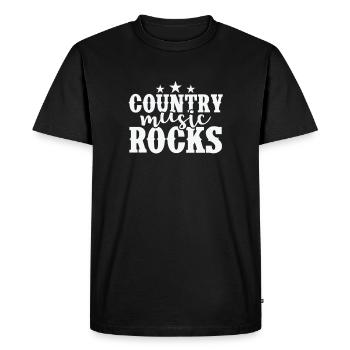 La musique country berce les USA America Cowboys - T-shirt Premium bio Homme - noir - Devant - Nico (187cm)