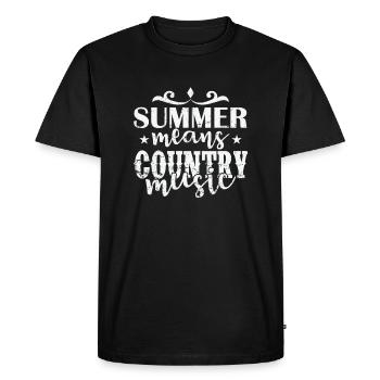 L’été signifie Country Music USA America Cowboys - T-shirt Premium bio Homme - noir - Devant - Nico (187cm)