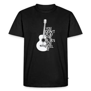 Tu ne joues pas le Blues tu le sens Musique - T-shirt Premium bio Homme - noir - Devant - Nico (187cm)