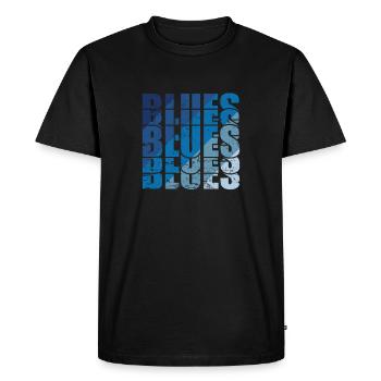 Blues Musique Jazz Trompette Chicago Blues - T-shirt Premium bio Homme - noir - Devant - Nico (187cm)