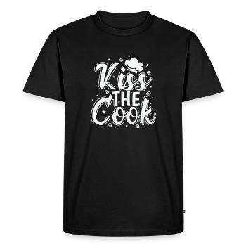 Kiss the Cook Chef Hobby Food Cuisine - T-shirt Premium bio Homme - noir - Devant - Nico (187cm)