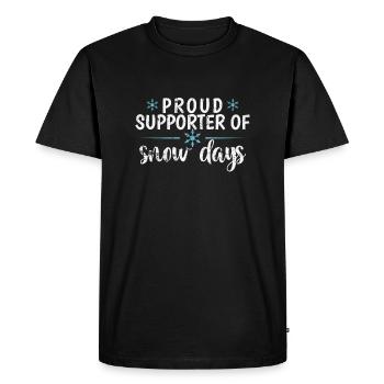 Fier partisan des Jours de neige Hiver - T-shirt Premium bio Homme - noir - Devant - Nico (187cm)