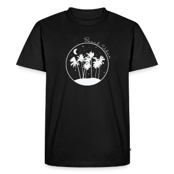 Beach Vibes Tree Palm Holiday Beach - Men's Premium Organic T-Shirt - black - Front - Nico (187cm)
