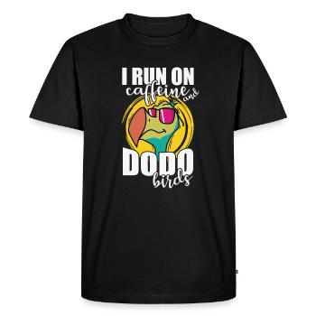 Je cours sur Caffeine et Dodo Birds Tier - T-shirt Premium bio Homme - noir - Devant - Nico (187cm)