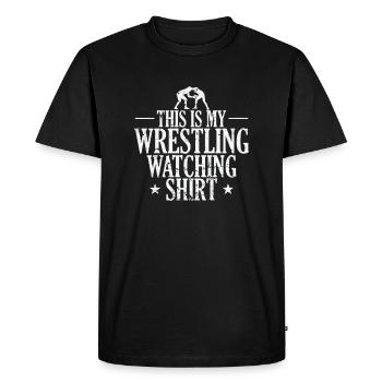 This is my Wrestling Watching Design Show Fight - Men's Premium Organic T-Shirt - black - Front - Nico (187cm)