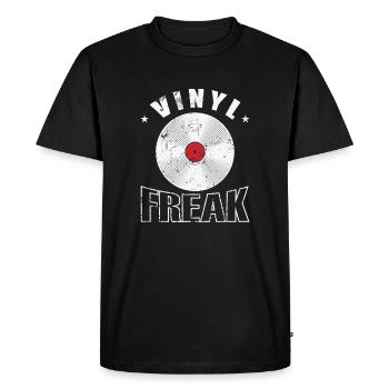 Disque vinyle Freak Enregistrement Musique - T-shirt Premium bio Homme - noir - Devant - Nico (187cm)
