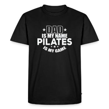Dad is my Name Pilates is my Game Powerhouse - Men's Premium Organic T-Shirt - black - Front - Nico (187cm)