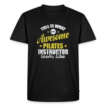 That is an Awesome Pilates Instructor - Men's Premium Organic T-Shirt - black - Front - Nico (187cm)