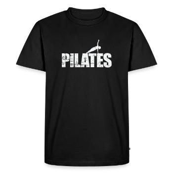 Pilates Yoga Powerhouse Fitness - Men's Premium Organic T-Shirt - black - Front - Nico (187cm)