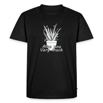 Aloe u Très bien Aloe Vera plante médicinale - T-shirt Premium bio Homme - noir - Devant - Nico (187cm)