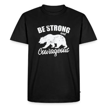 Soyez un animal ours fort et intimidé - T-shirt Premium bio Homme - noir - Devant - Nico (187cm)