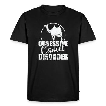 Trouble obsessionnel du chameau dromadaire - T-shirt Premium bio Homme - noir - Devant - Nico (187cm)