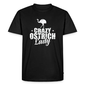 Courge folle Lady Bird Ostrich - T-shirt Premium bio Homme - noir - Devant - Nico (187cm)