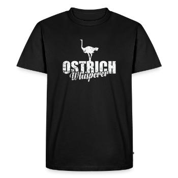 Ostrich Whisperer ratite autruche Environnement - T-shirt Premium bio Homme - noir - Devant - Nico (187cm)